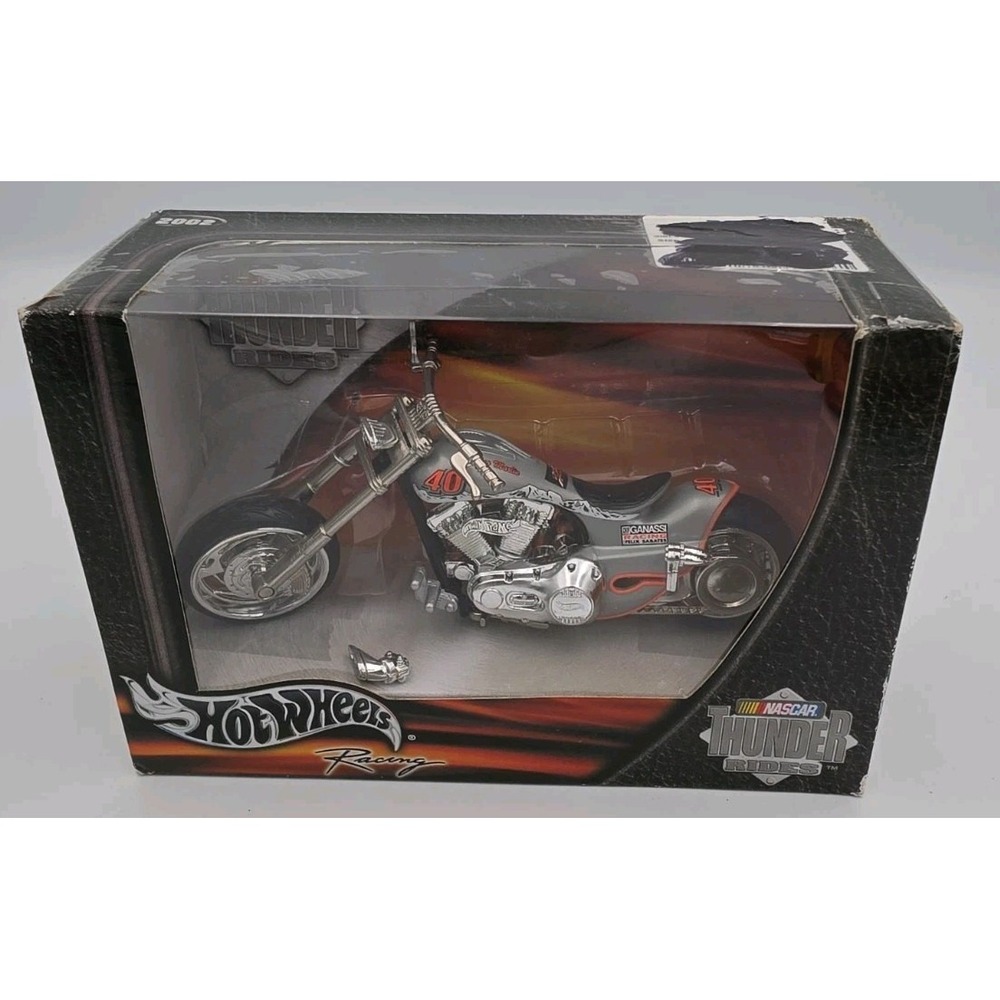 Hot Wheels NASCAR Thunder Rides Sterling Marlin Motorcycle Diecast 1:18 2002 40